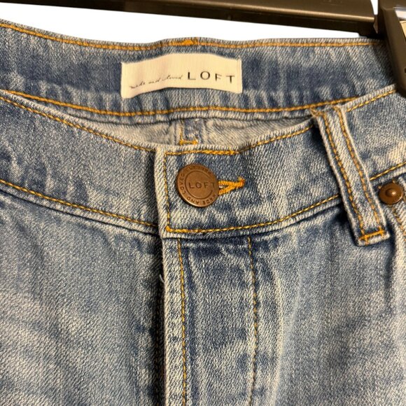 LOFT Straight Leg Jeans Size 8 | Light Wash Mid Rise Classic Denim Pants - Picture 5 of 5